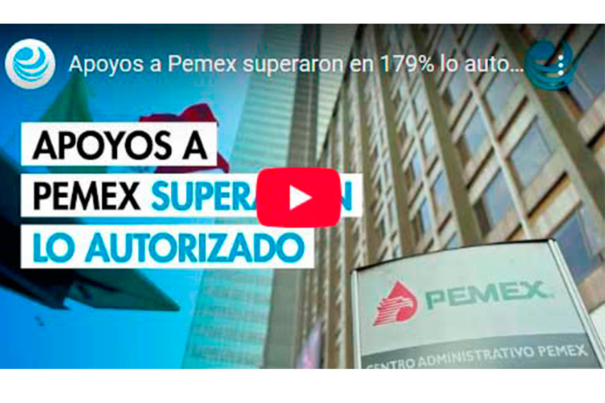 Apoyos a Pemex superaron en 179% lo autorizado en su línea presupuestaria al tercer trimestre