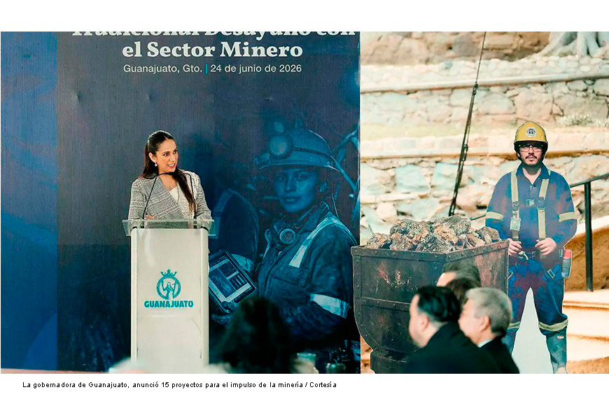 Gobernadora de Guanajuato anuncia inversión millonaria en 15 proyectos para impulsar minería