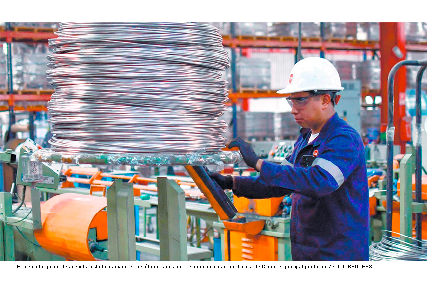 Aranceles pegan a producción de acero