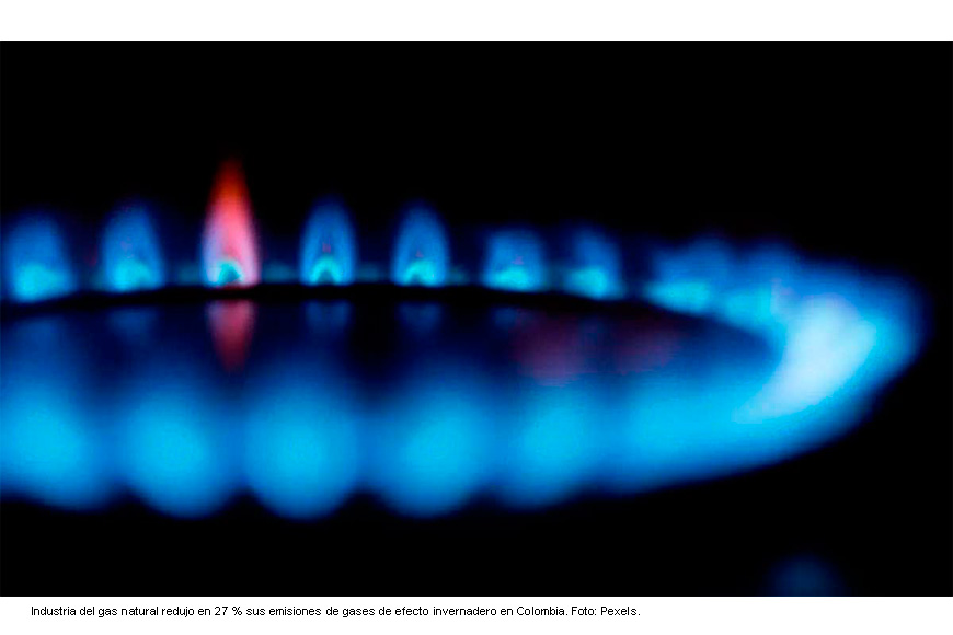 Industria del gas natural redujo en 27% sus emisiones de gases de efecto invernadero en Colombia
