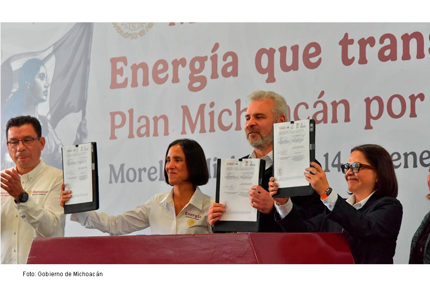 Colaboran Sener, CFE y Gobierno de Michoacán para llevar energía y acceso a internet al estado