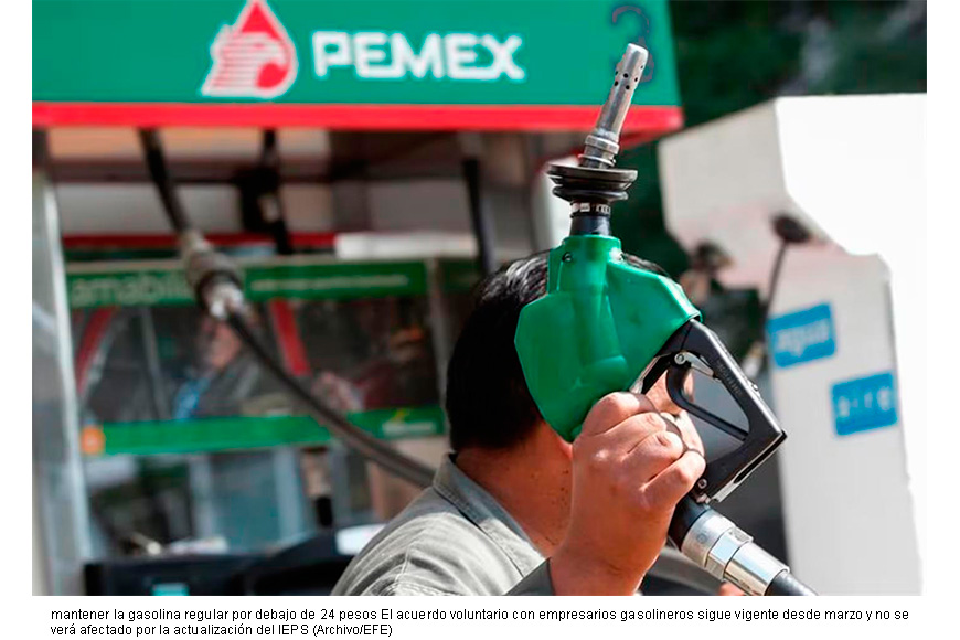 Hacienda y Sener ratifican pacto para mantener precio de la gasolina abajo de 24 pesos por litro