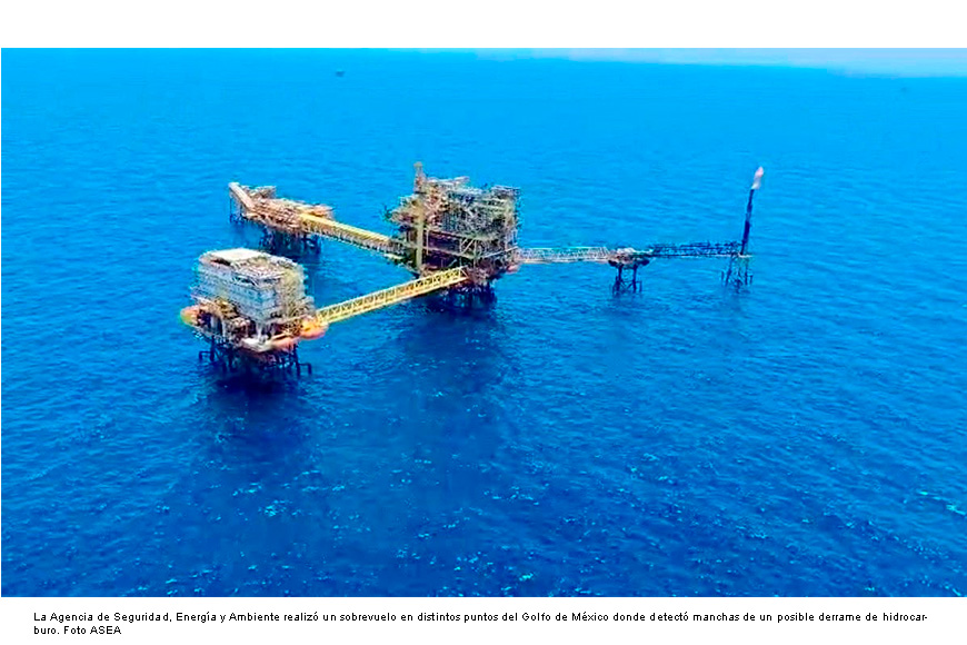 Detectan manchas de hidrocarburos durante inspección aérea al Golfo de México