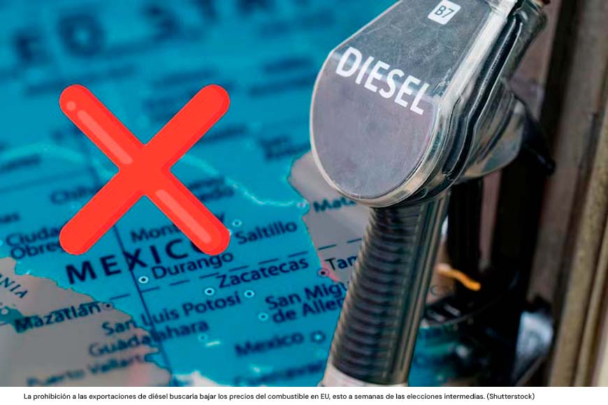 Freno de EU a exportación de diésel pondría ‘en jaque’ a México; reservas alcanzarían solo para 13 días