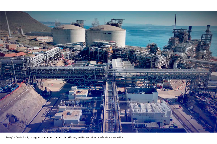 Energía Costa Azul, la segunda terminal de GNL de México, realiza su primer envío de exportación