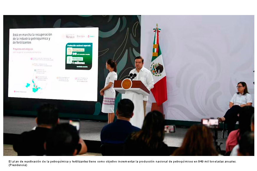 Inversiones por 93 mil millones de pesos impulsarán la industria petroquímica y de fertilizantes